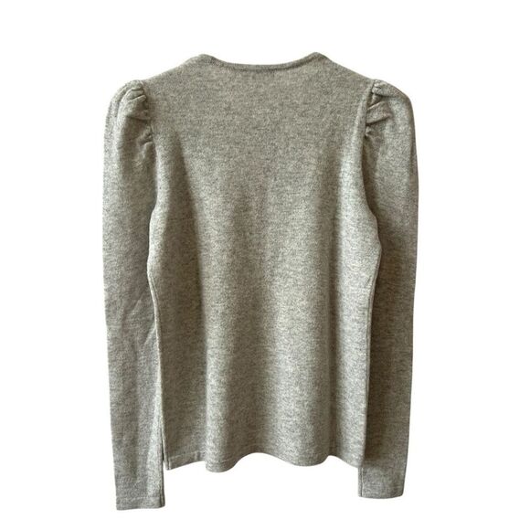 J MCLAUGHLIN WYNN CASHMERE SWEATER NWOT XS GRAY PUFF SLEEVE LUXURY MINIMALIST - Picture 5 of 12